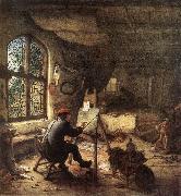 OSTADE, Adriaen Jansz. van The Painter in His Studio sg oil painting artist